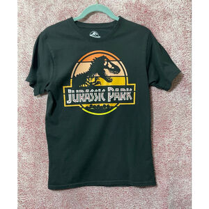 Men’s Jurassic Park Black Orange Short Sleeve Tee M